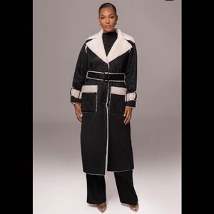 JLUXLABEL Suede and Sherpa Reversible Coat